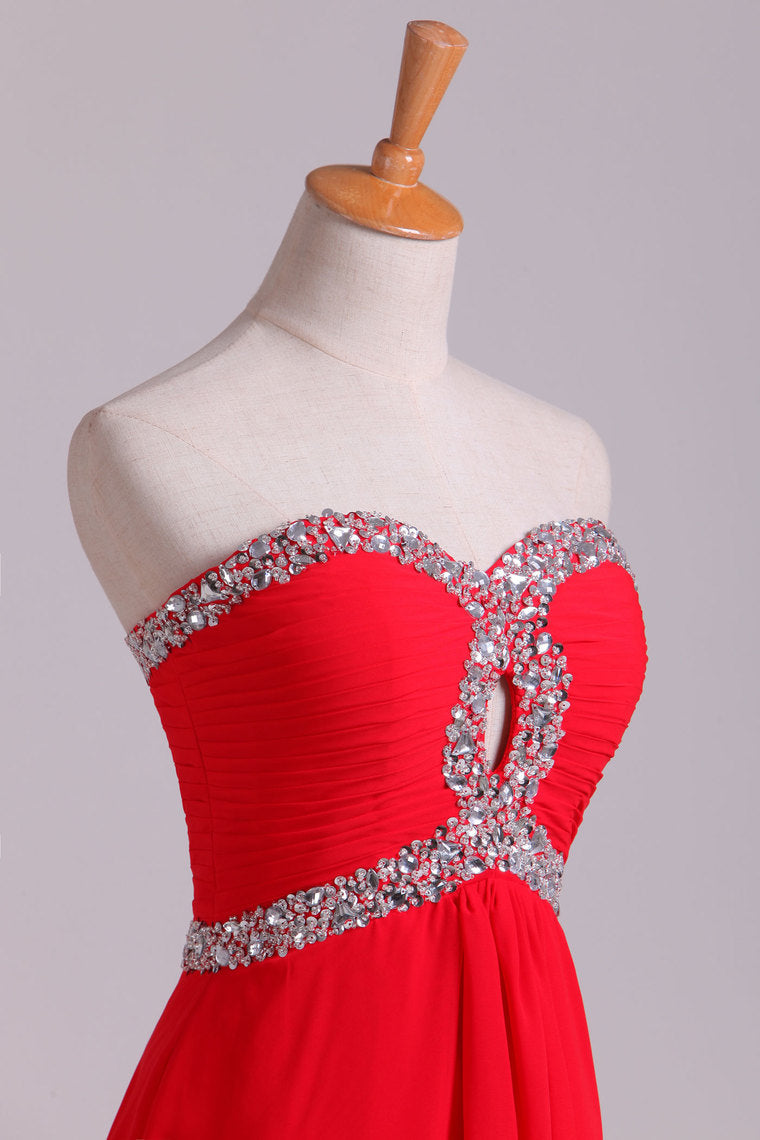 2022 Beaded Sweetheart Neckline & Waistline Homecoming Dresses Mini
