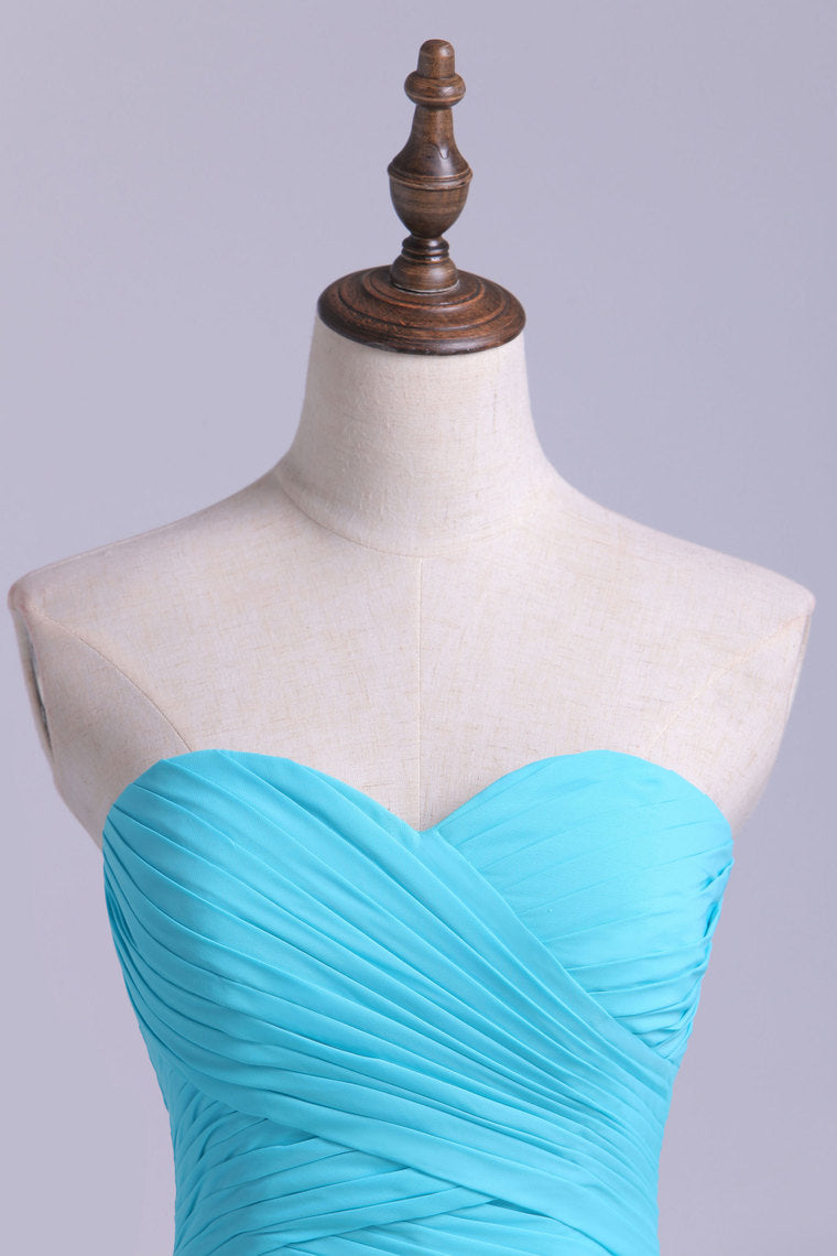 2022 Bridesmaid Dresses/Prom Dresses A-Line Sweetheart Floor-Length Chiffon