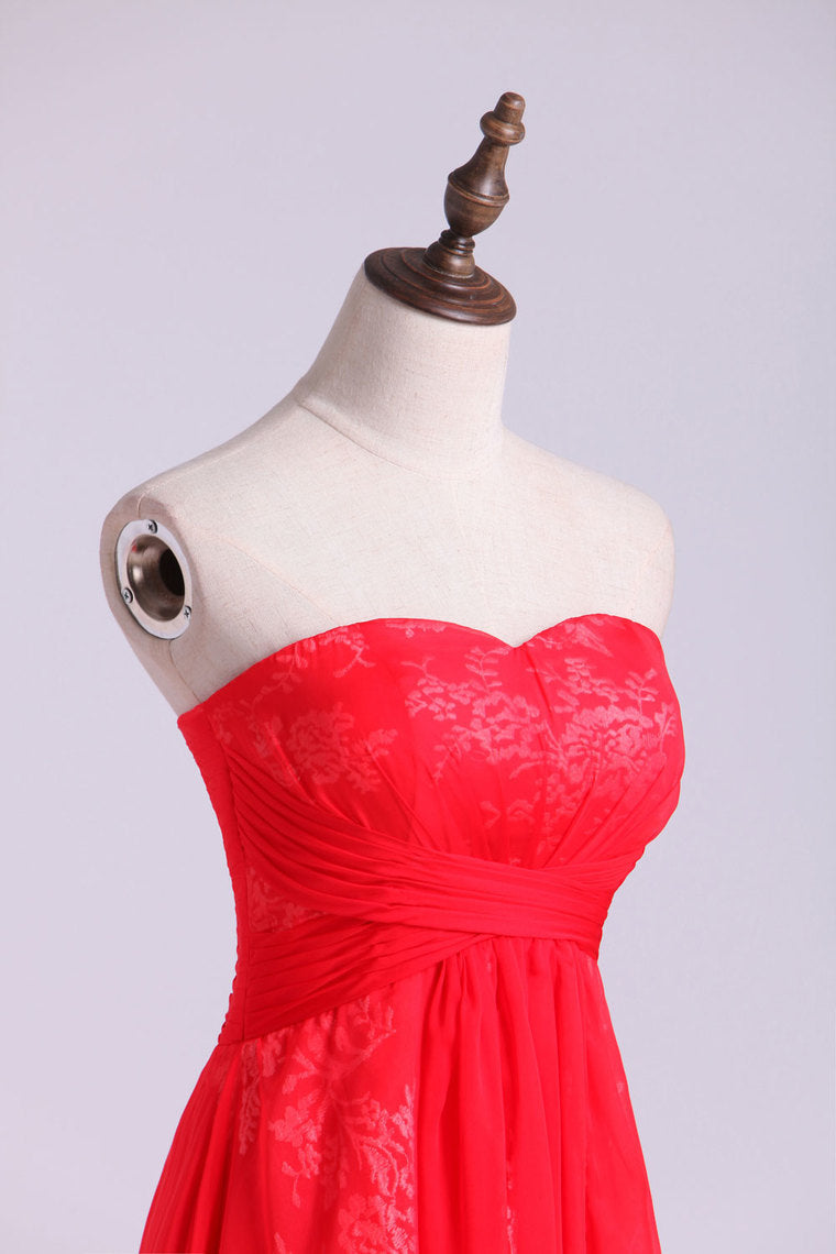 2022 Homecoming Dresses Asymmetrical Train Sweetheart A Line Chiffon