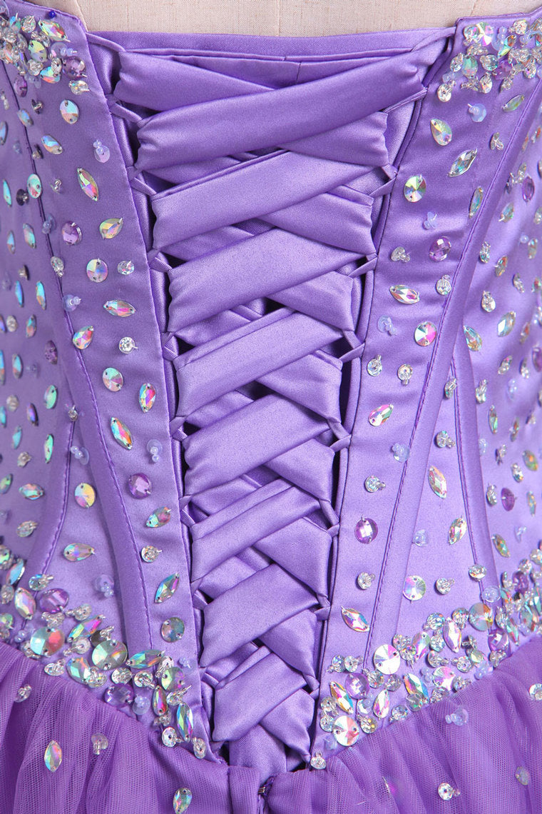 2022 Homecoming Dresses Sweetheart A Line Short With Rhinestones