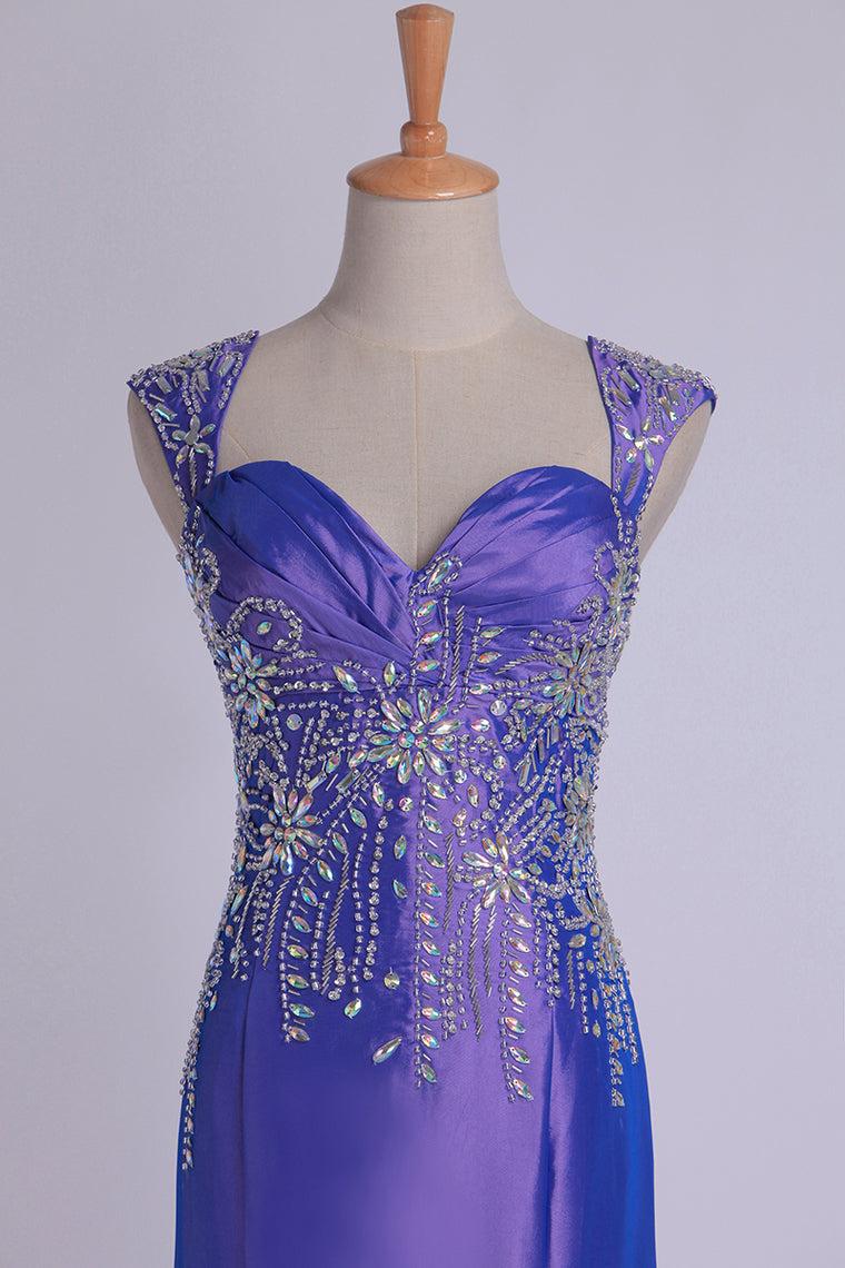 2022 Off The Shoulder Court Train Mermaid Fancy Prom Dress