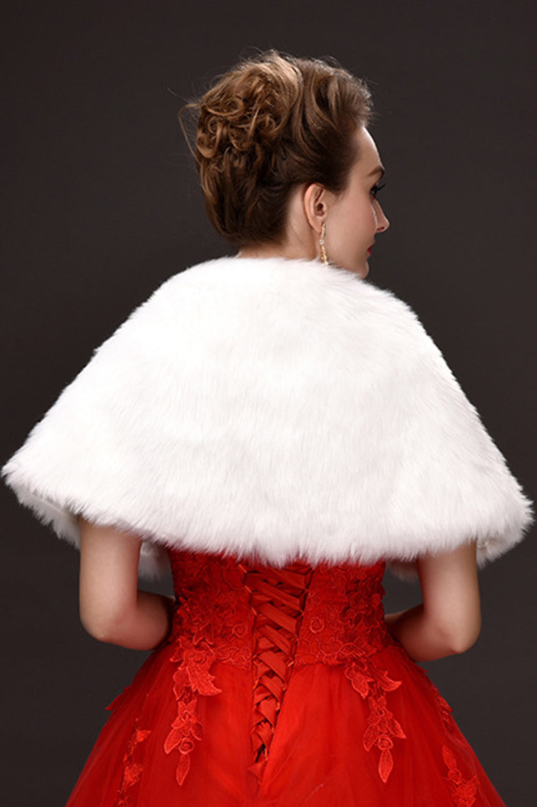 Fabulous White Faux Fur Wedding Wrap