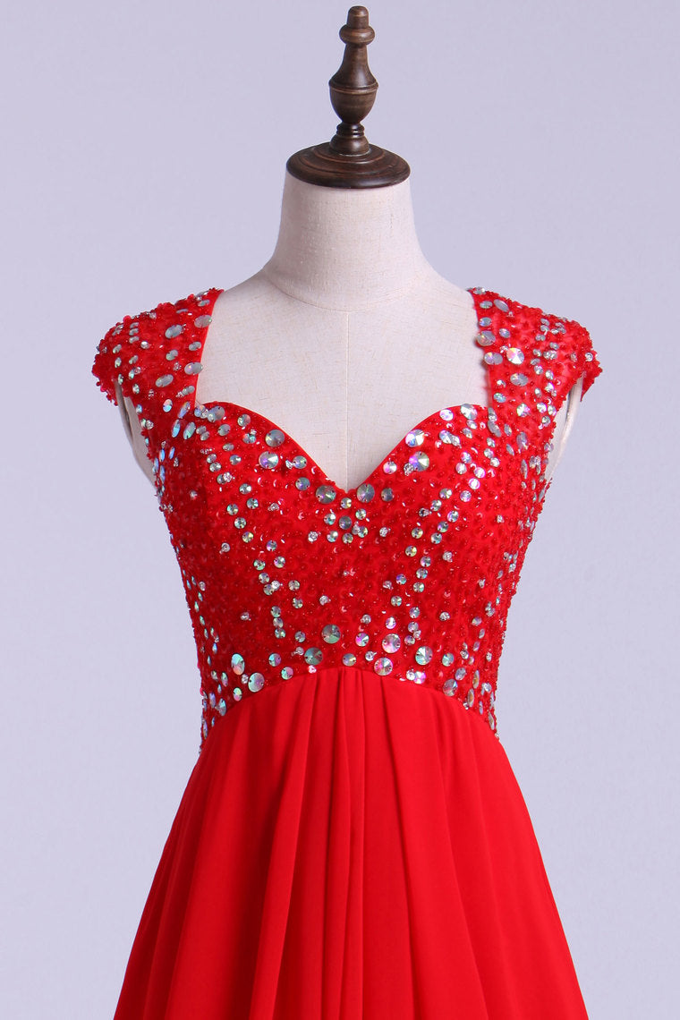 2022 Off The Shoulder Beaded Bodice Homecoming Dress Short/Mini Chiffon