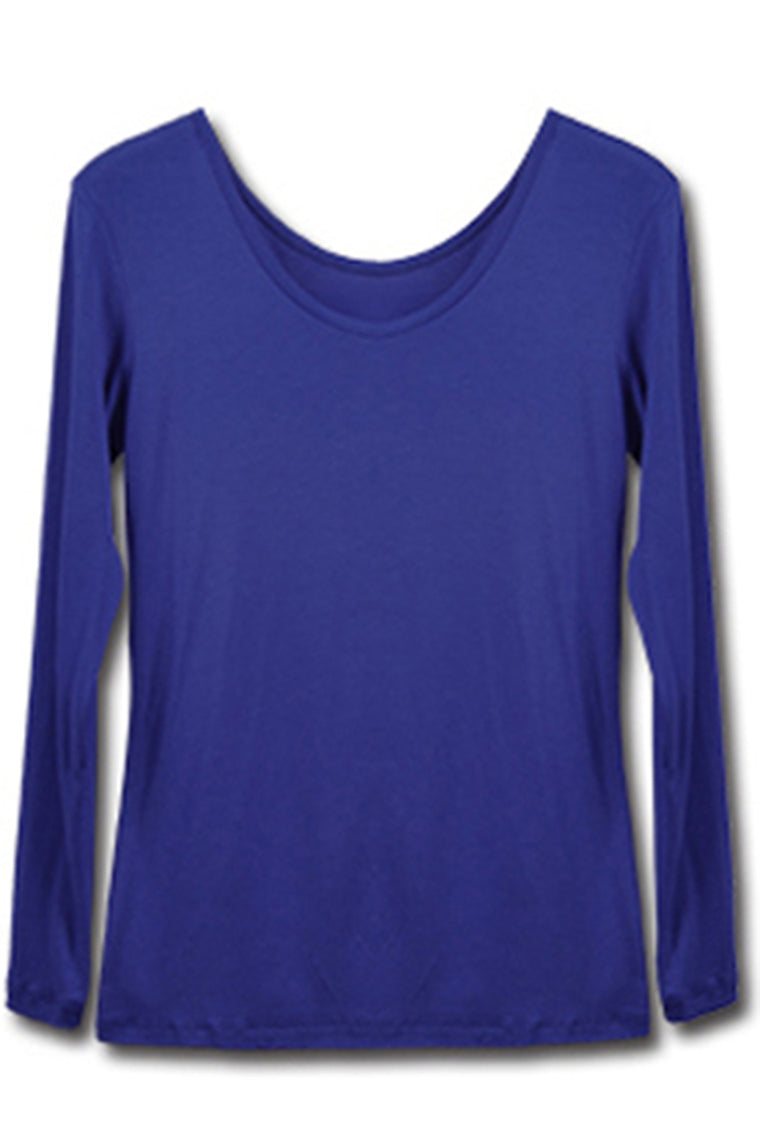 2022 Women'S Round Neck Modal Stretch & Slim T-Shirt Tops Long Sleeve For Muslim Dresses
