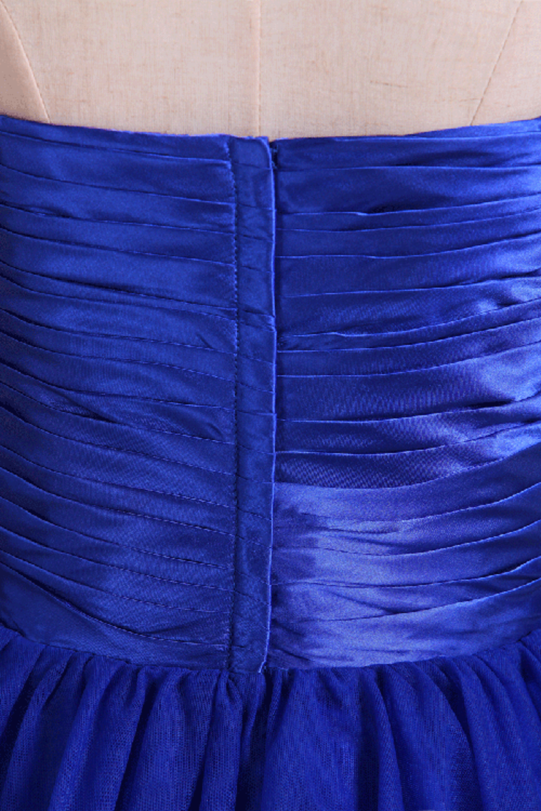 2022 Homecoming Dresses Off The Shoulder Dark Royal Blue A Line Tulle With Ruffles