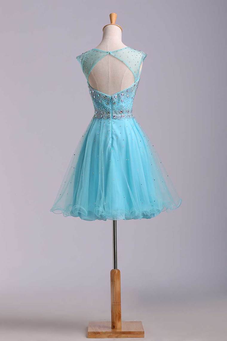 Splendid Scoop Neckline Short/Mini Open Back Dresses 2022 New Style