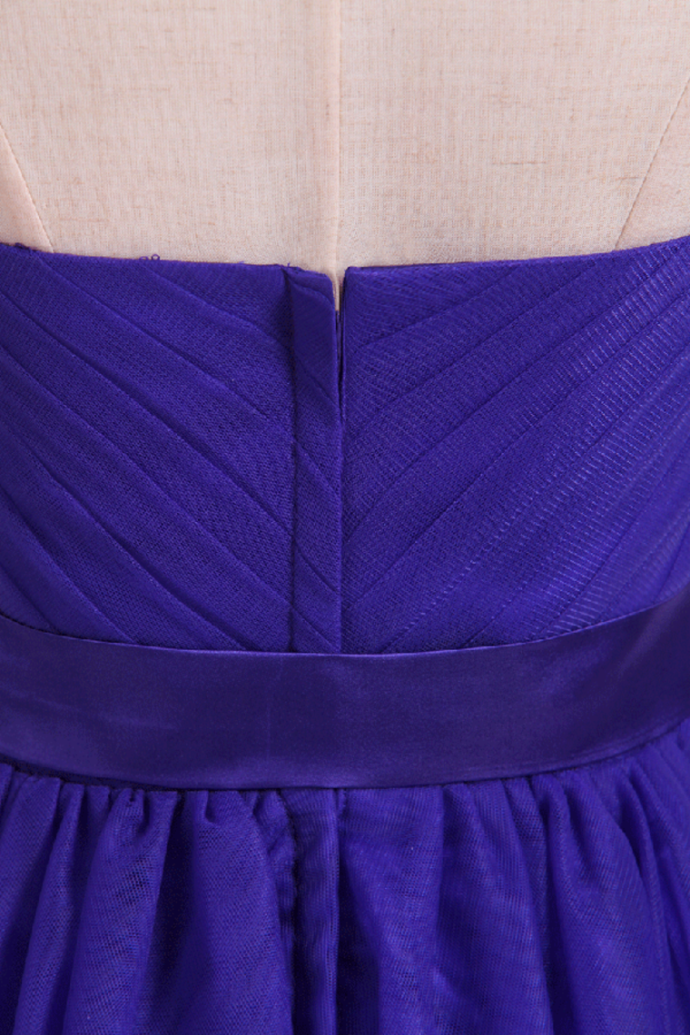 2022 Homecoming Dresses Off The Shoulder Dark Royal Blue Tulle & Lace A Line