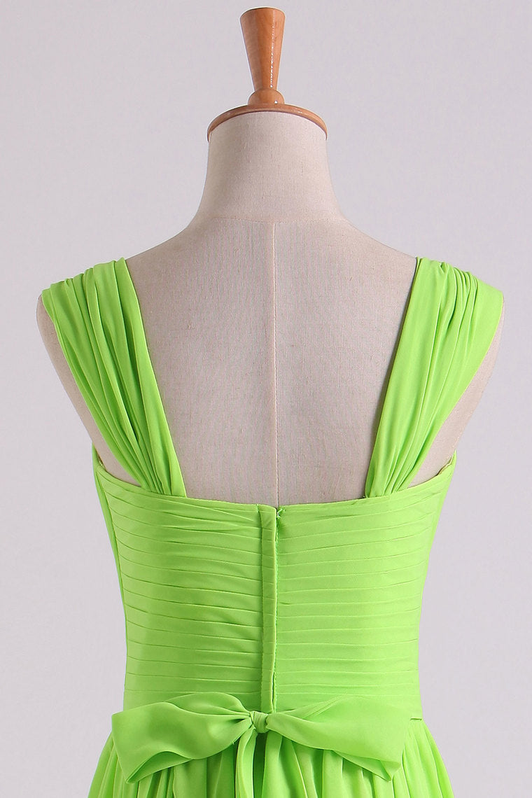 2022 Prom Dresses Off The Shoulder A Line Chiffon Floor Length With Ruffles