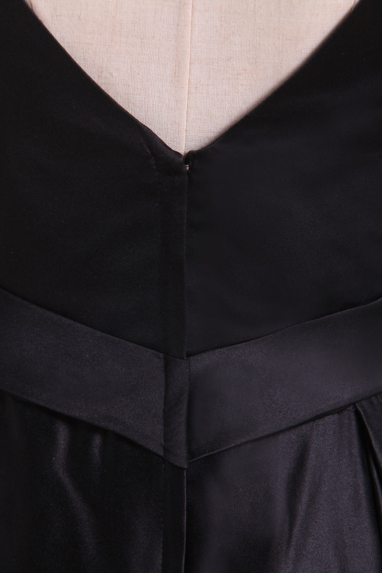 2022 Black Bateau Open Back Evening Dresses Satin With Sash
