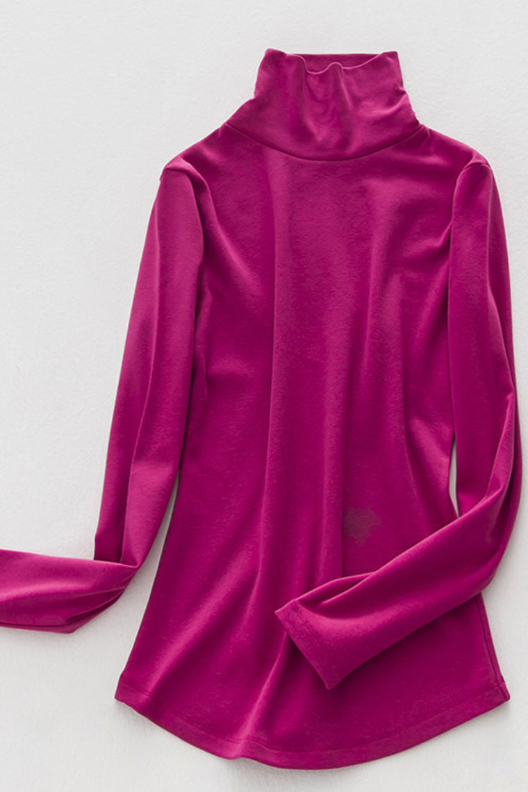 2022 Women'S  High-Neck Cotton T-Shirt Tops Long Sleeve For Muslim Dresses