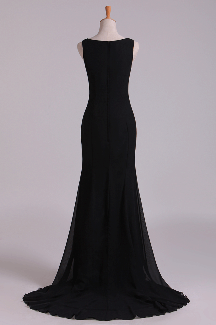2022 Scoop Mermaid Prom Dresses/Evening Dresses Zipper Back New
