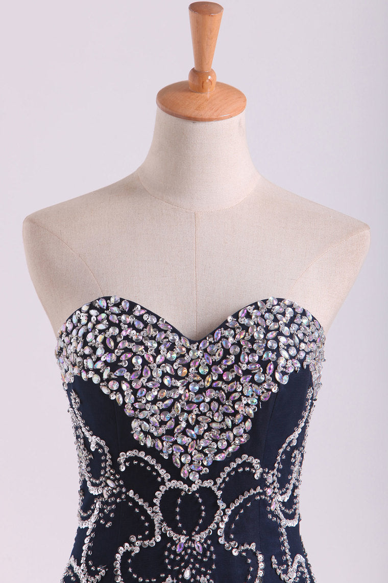2022 Sweetheart Prom Dresses Mermaid Tulle With Beading