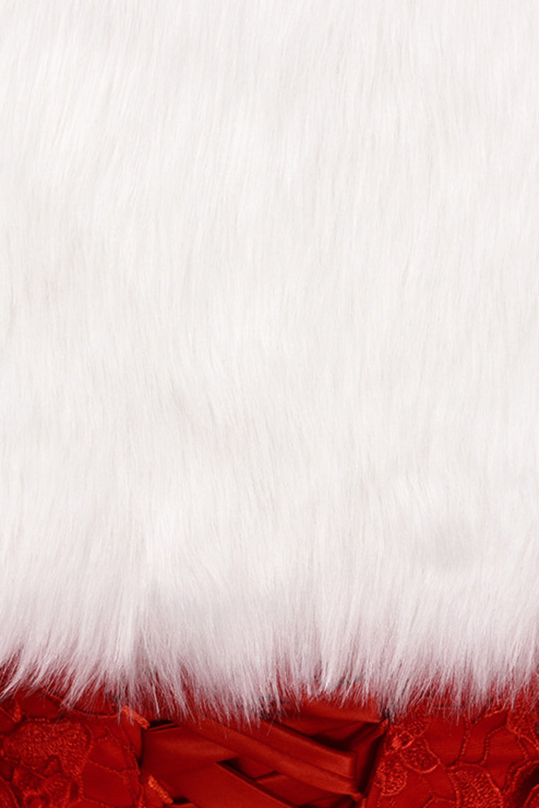 Fabulous White Faux Fur Wedding Wrap
