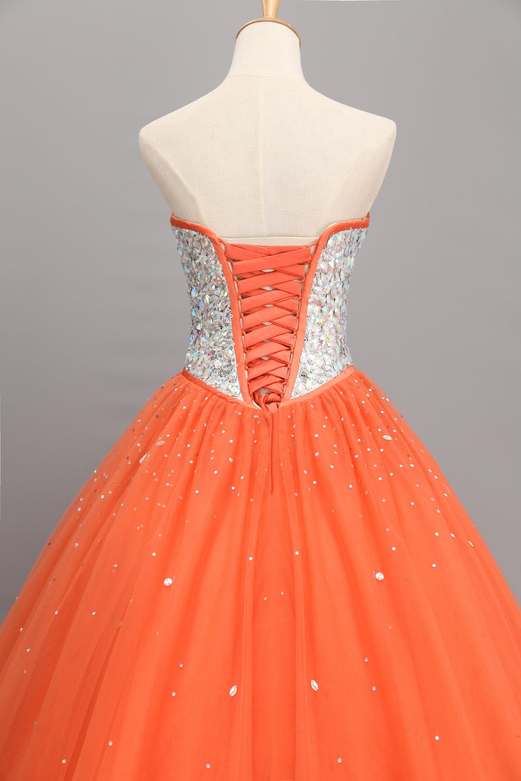 2022 Bicolor Quinceanera Dresses Sweetheart Ball Gown Floor-Length Beaded Bodice