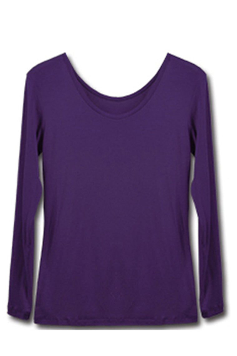 2022 Women'S Round Neck Modal Stretch & Slim T-Shirt Tops Long Sleeve For Muslim Dresses