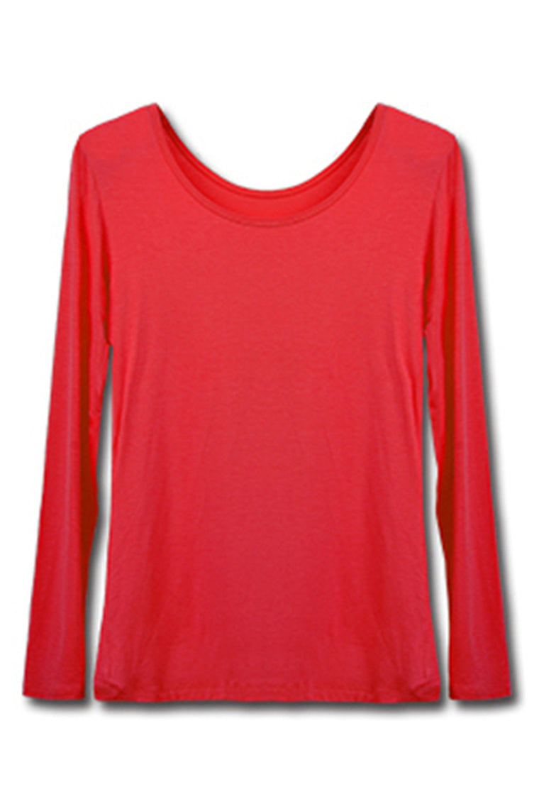 2022 Women'S Round Neck Modal Stretch & Slim T-Shirt Tops Long Sleeve For Muslim Dresses