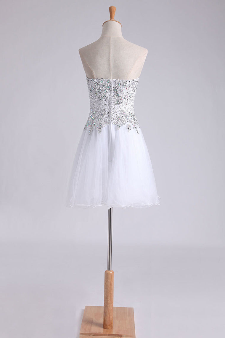 2013 Sweetheart Homecoming Dresses A Line Short/Mini Beads & Sequins