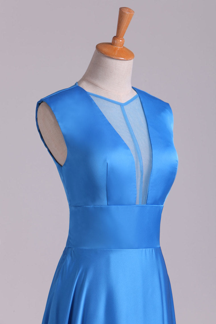 2022 New Arrival V-Neck Prom Dresses A-Line Chiffon Floor-Length