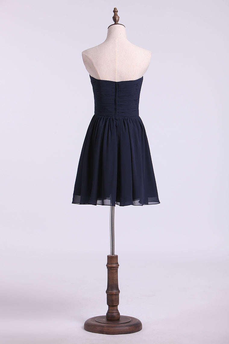2022 New Arrival Sweetheart Homecoming Dress Ruffled Short/Mini