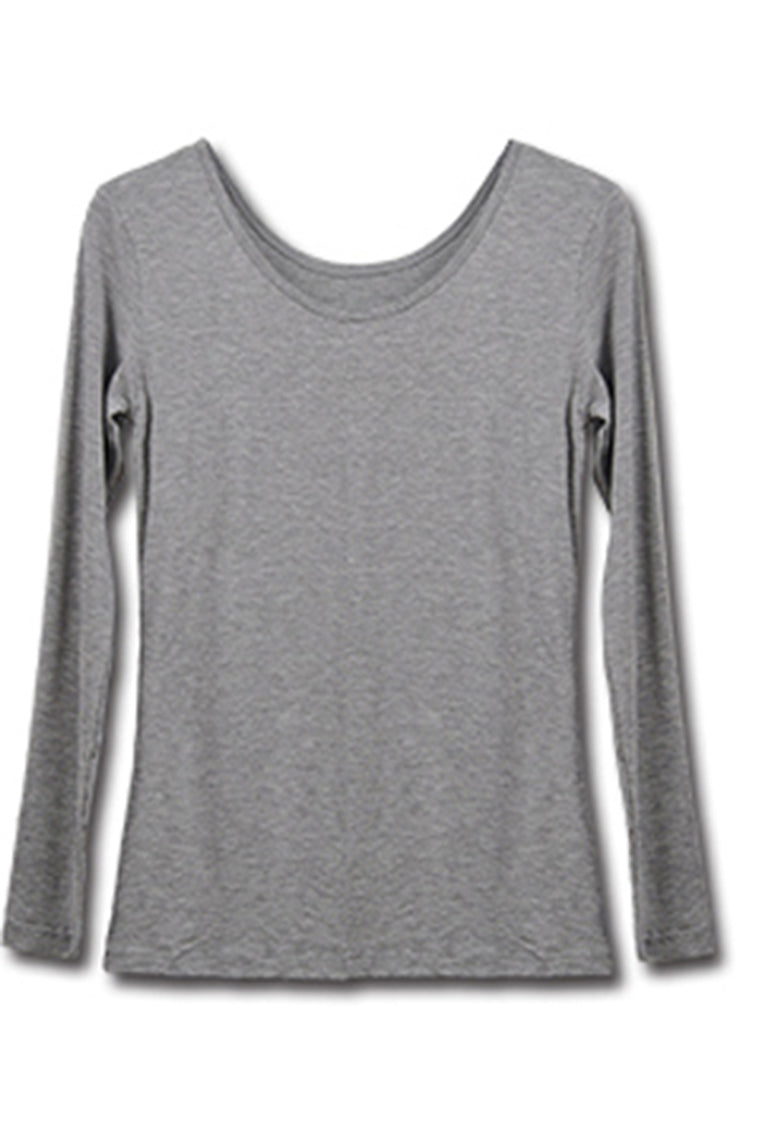2022 Women'S Round Neck Modal Stretch & Slim T-Shirt Tops Long Sleeve For Muslim Dresses