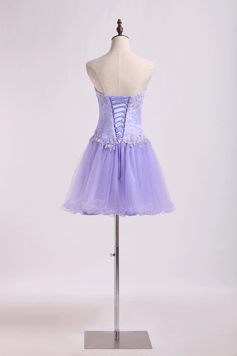2022 Lovely Homecoming Dresses A Line Sweetheart Short/Mini