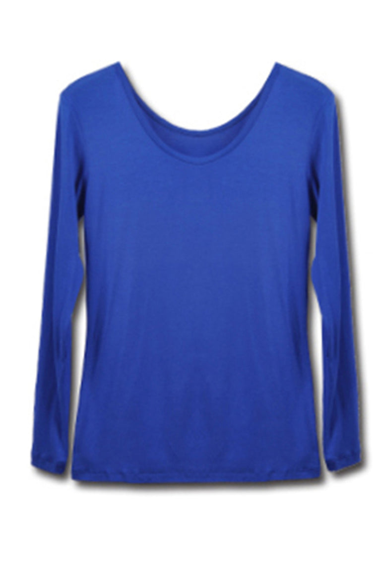 2022 Women'S Round Neck Modal Stretch & Slim T-Shirt Tops Long Sleeve For Muslim Dresses