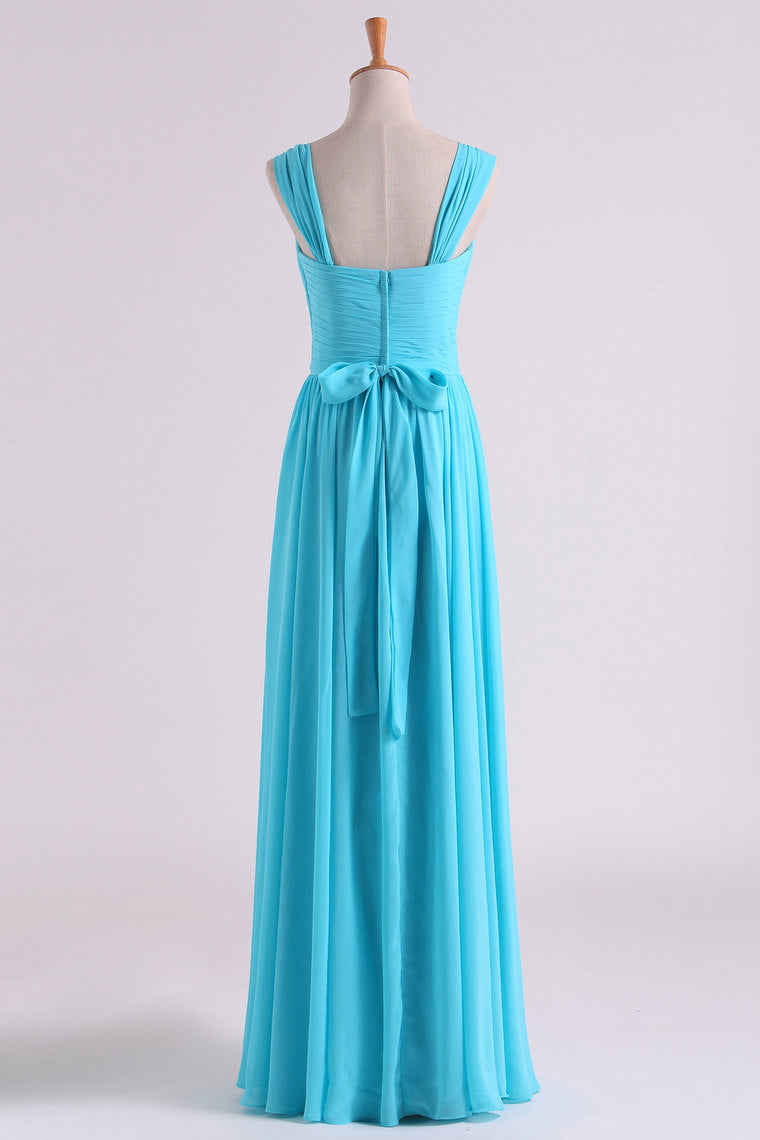 2022 Prom Dresses Off The Shoulder A Line Chiffon Floor Length With Ruffles
