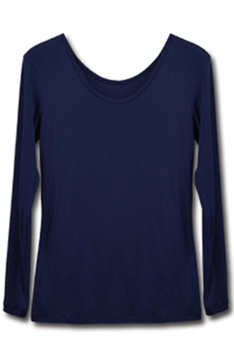 2022 Women'S Round Neck Modal Stretch & Slim T-Shirt Tops Long Sleeve For Muslim Dresses