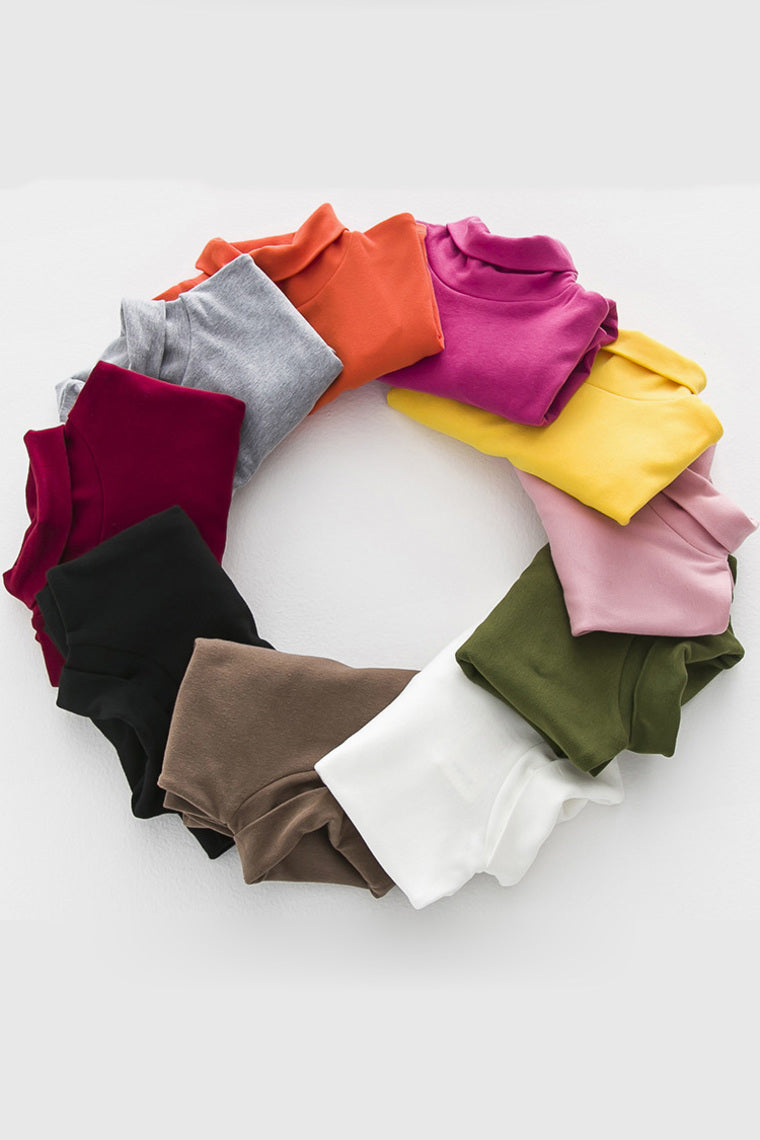 2022 Women'S  High-Neck Cotton T-Shirt Tops Long Sleeve For Muslim Dresses