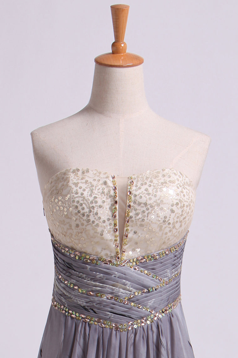 2022 Sophia Style Strapless A-Line Prom Dresses Strapless Floor-Length #31282 (Color Just As Picture Show)