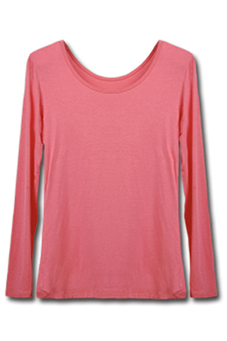 2022 Women'S Round Neck Modal Stretch & Slim T-Shirt Tops Long Sleeve For Muslim Dresses