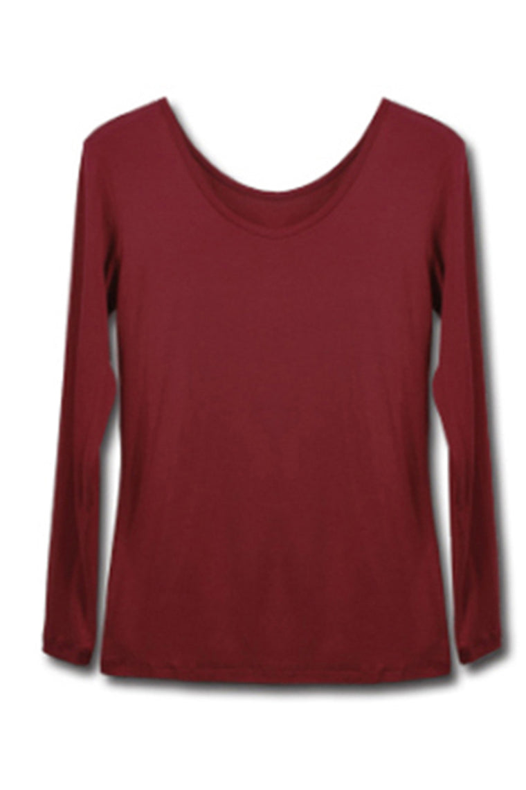 2022 Women'S Round Neck Modal Stretch & Slim T-Shirt Tops Long Sleeve For Muslim Dresses