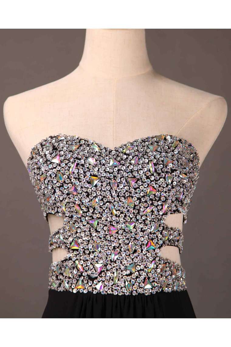 2022 Sweetheart Prom Dresses Beaded Bodice A Line Chiffon