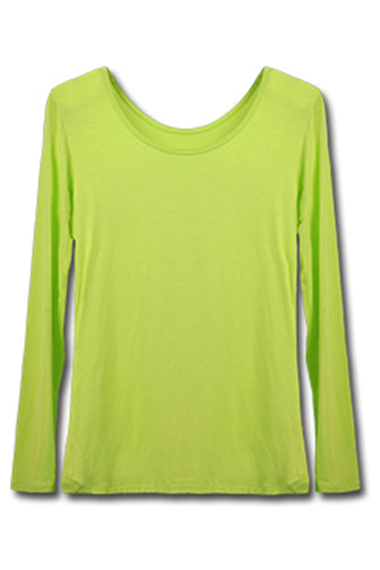 2022 Women'S Round Neck Modal Stretch & Slim T-Shirt Tops Long Sleeve For Muslim Dresses
