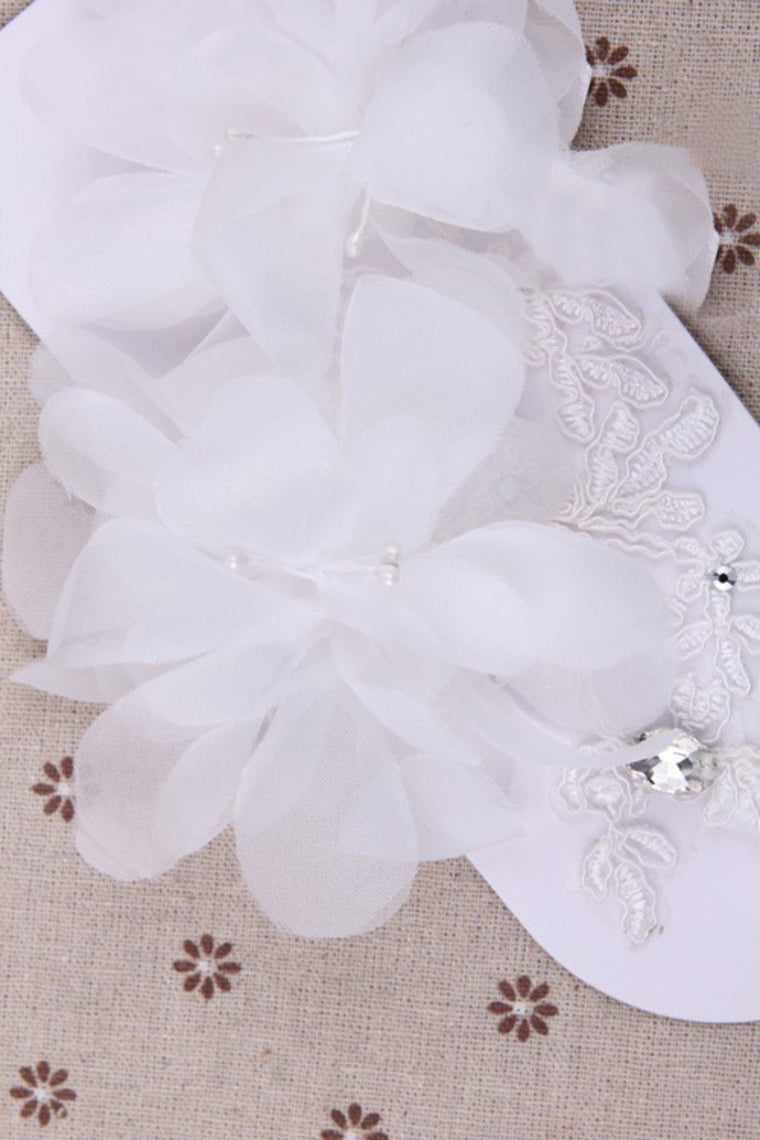 2022 Tulle Wrist Length Bridal Gloves #ST1018