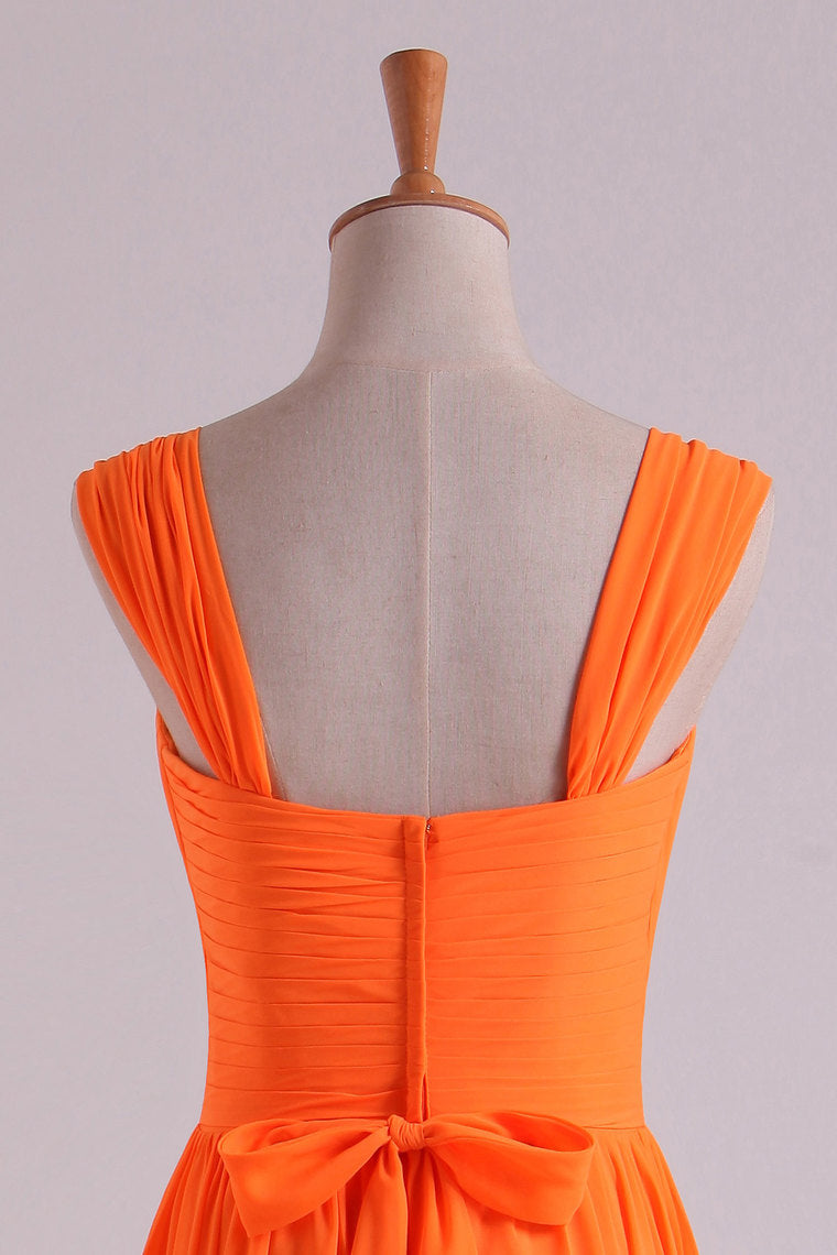2022 Prom Dresses Off The Shoulder A Line Chiffon Floor Length With Ruffles