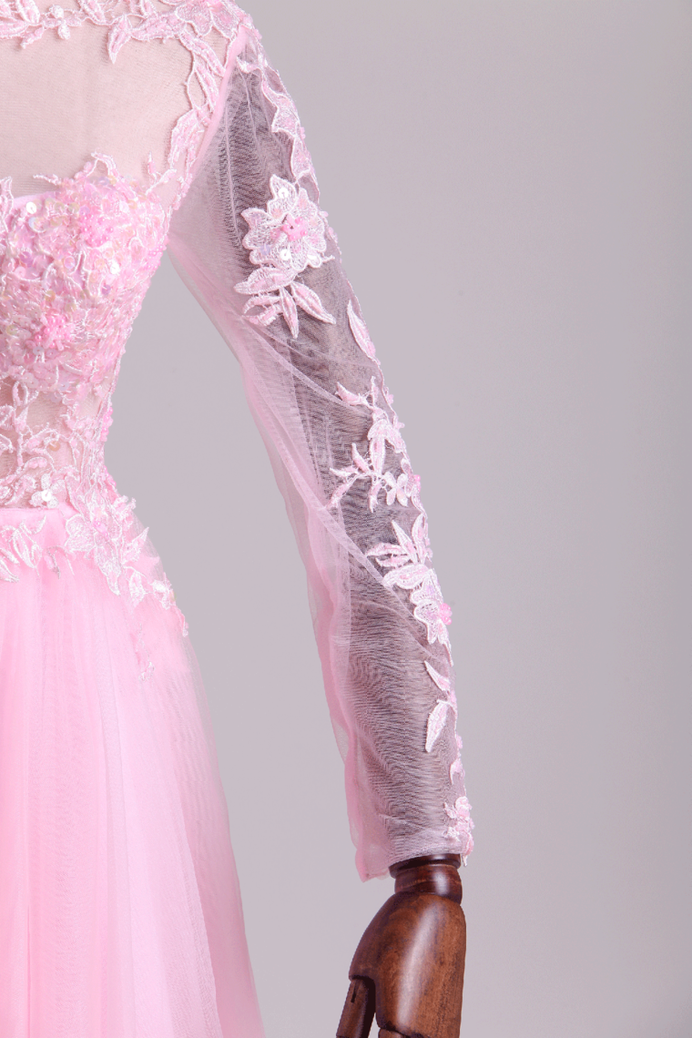 2022 Bateau Homecoming Dresses A Line With Embroidery & Beads Tulle Mini