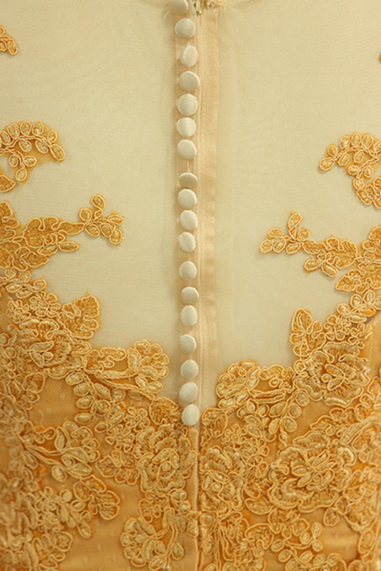 2022 Plus Size Half Sleeves V Neck Mother Of The Bride Dresses Mermaid Tulle With Applique Sweep Train Color Gold