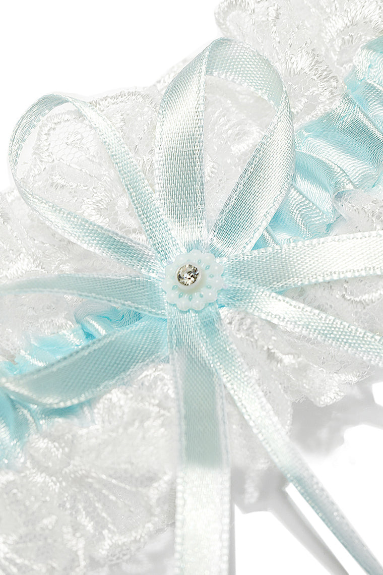 Gorgeous Wedding Garters With Ribbons Satin&Lace