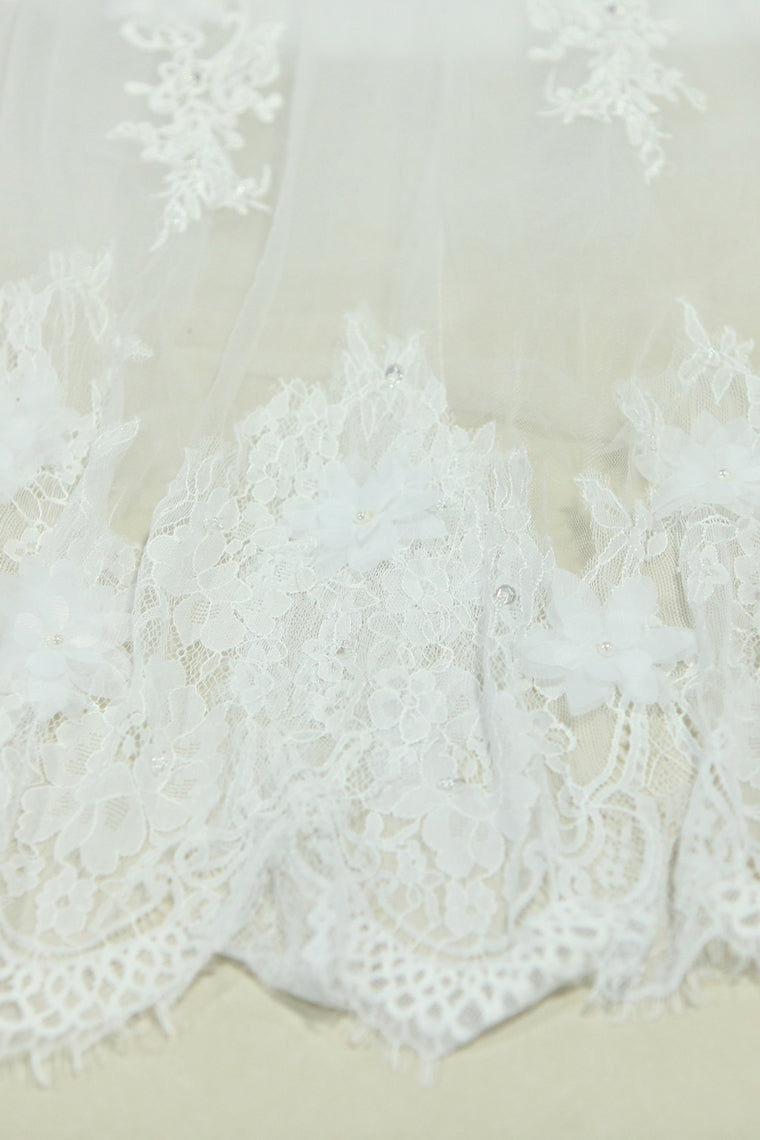 2022 Hot Long Sleeves Wedding Dresses Scoop Tulle With Applique