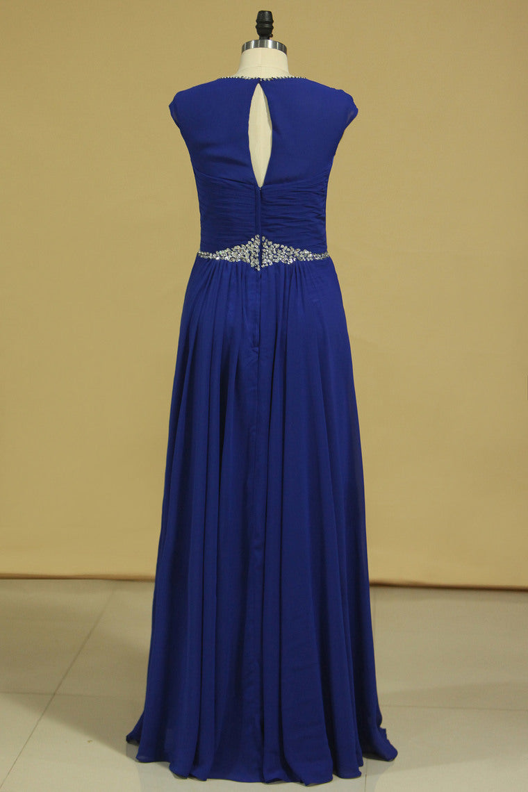 2022 Mother Of The Bride Dresses Ruffled Bodice Chiffon With Beading Plus Size