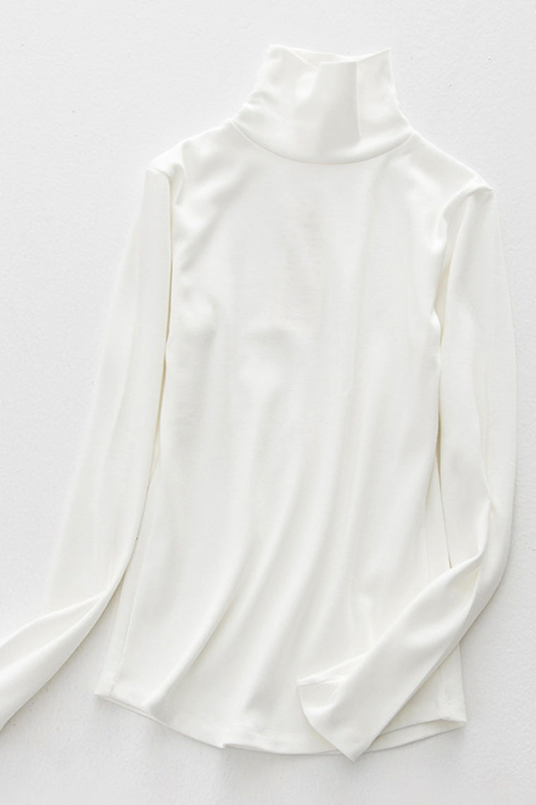 2022 Women'S  High-Neck Cotton T-Shirt Tops Long Sleeve For Muslim Dresses