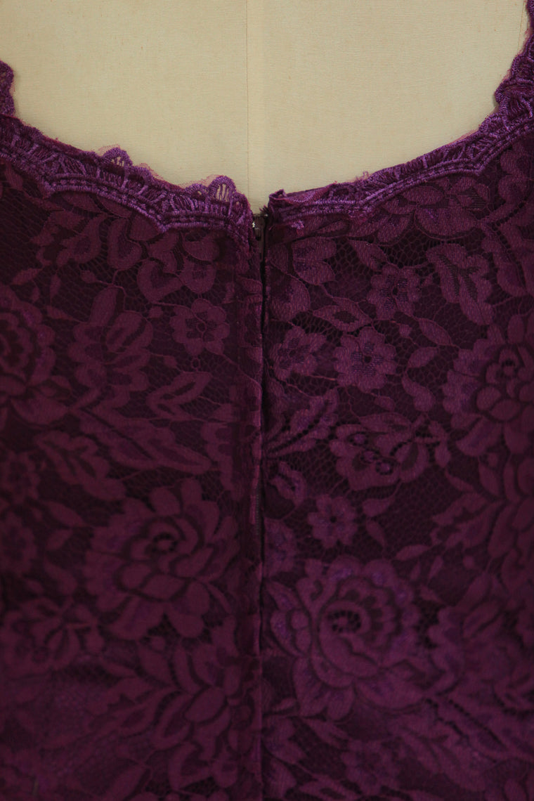 2022 Plus Size Off The Shoulder Lace Evening Dresses Sheath/Column With Applique Grape