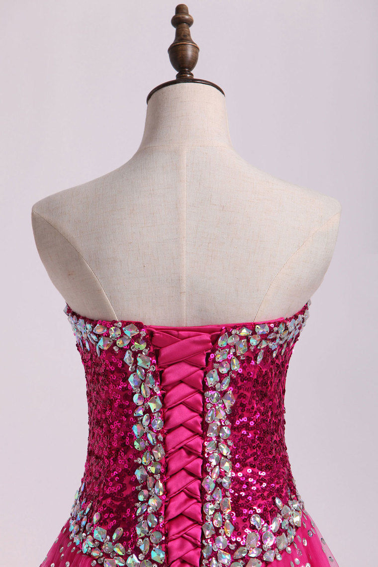 2022 Homecoming Dresses A Line Sweetheart Short/Mini With Beading