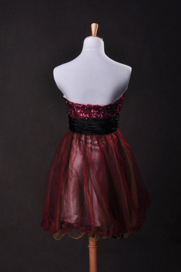 2022 Collection A Line Sweetheart  Short/Mini Organza Cz