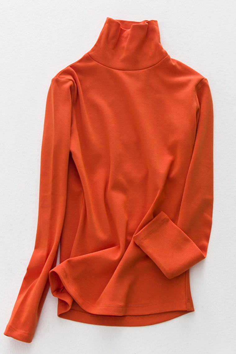 2022 Women'S  High-Neck Cotton T-Shirt Tops Long Sleeve For Muslim Dresses