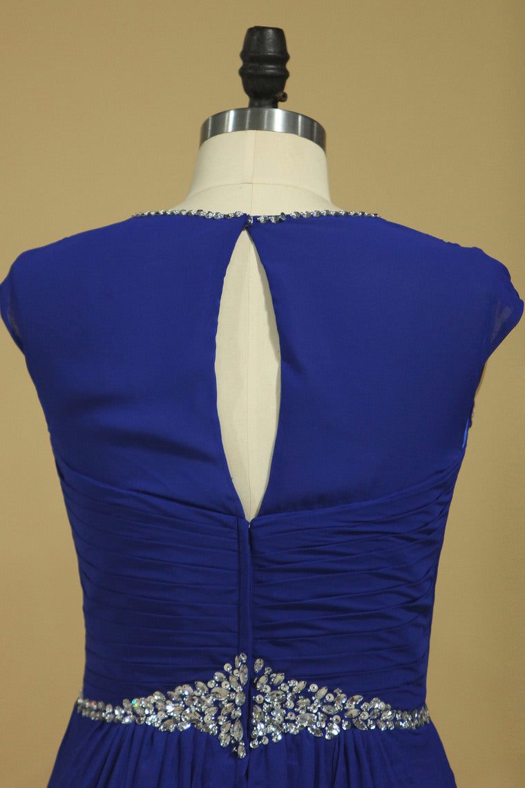 2022 Mother Of The Bride Dresses Ruffled Bodice Chiffon With Beading Plus Size
