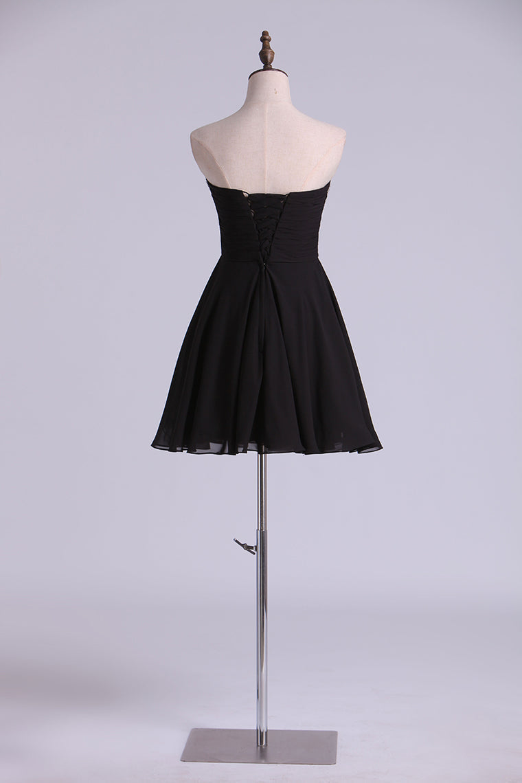 2022 Homecoming Dresses Sweetheart A Line Short Chiffon With Beads