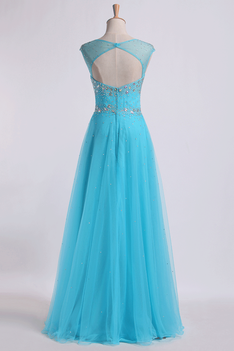 2022 Splendid Prom Dresses Scoop Backless A Line Floor Length