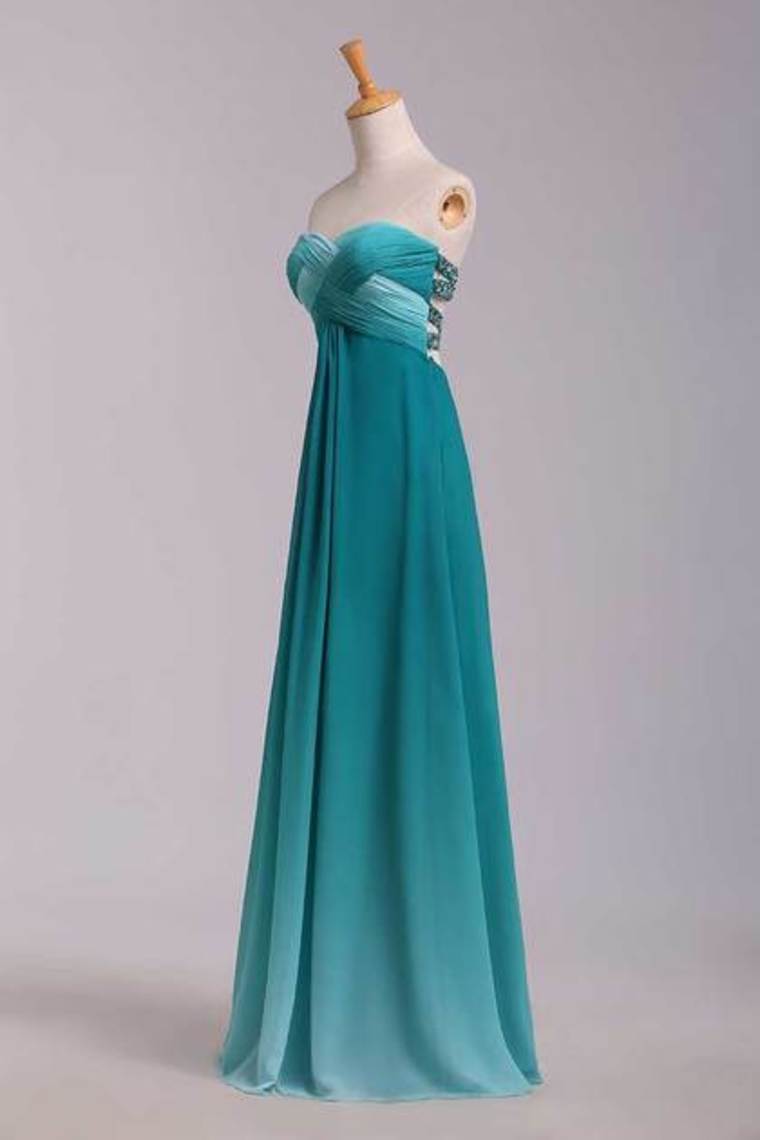2022 Prom Dresses A Line Sweetheart Floor Length Cross Back Colorful